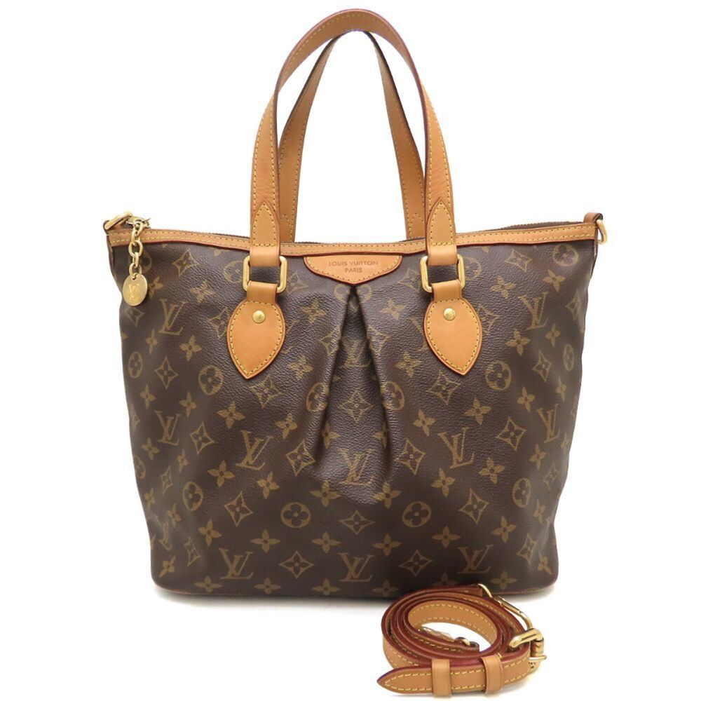 LOUIS VUITTON Monogram Palermo PM M40145 Handbag Brown Women's 353522